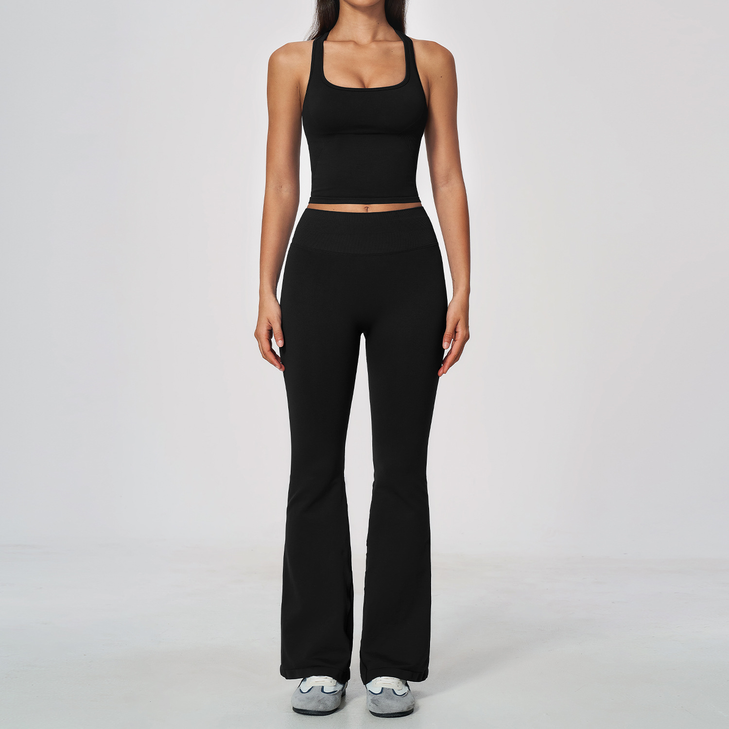Setelan Yoga 2 Potong untuk Wa - Seamless Ribbed Workout Tank Top ulasan dan harga